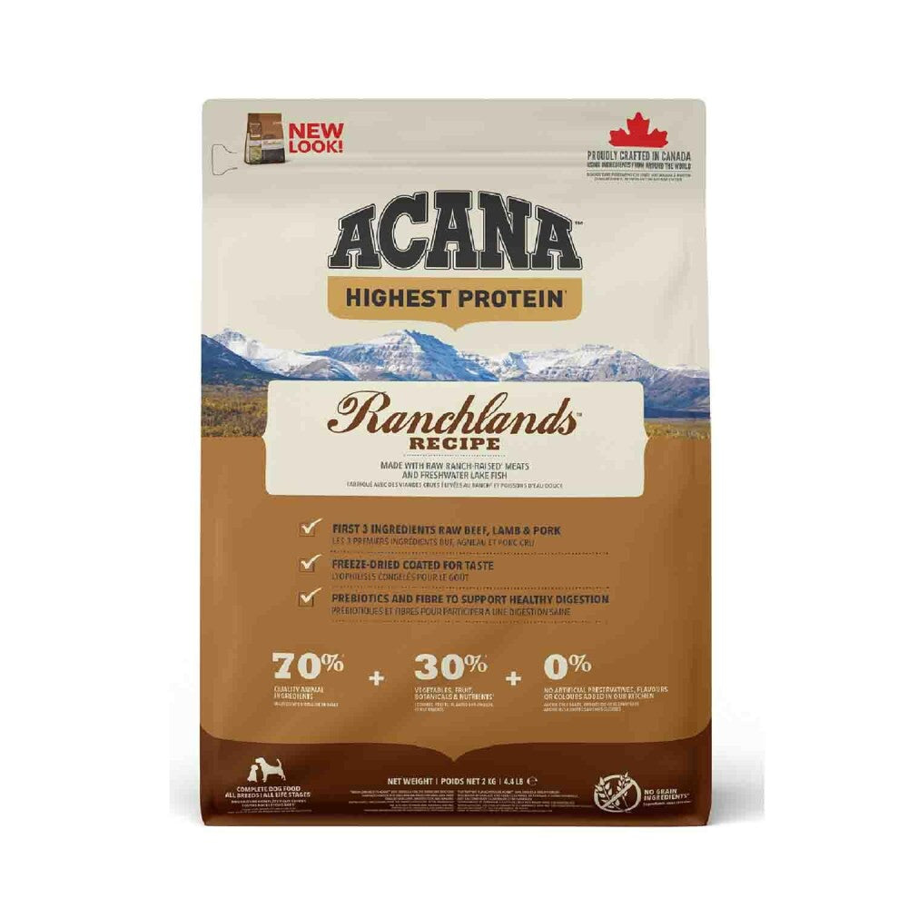 Acana Ranchlands Sığır Etli Tahılsız Tüm Irk Ve Yaşam Evreleri İçin Köpek Maması 2 KG | SRC: Barcode: 064992543204